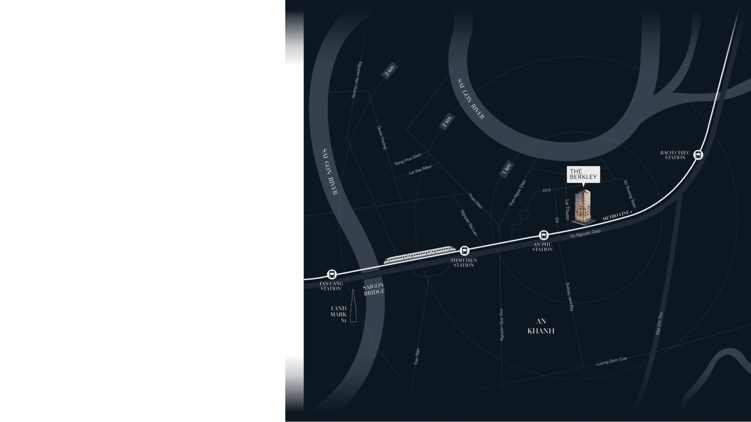 With a prime location on the bustling Vo Nguyen Giap street and steps from Thao Dien Metro Station